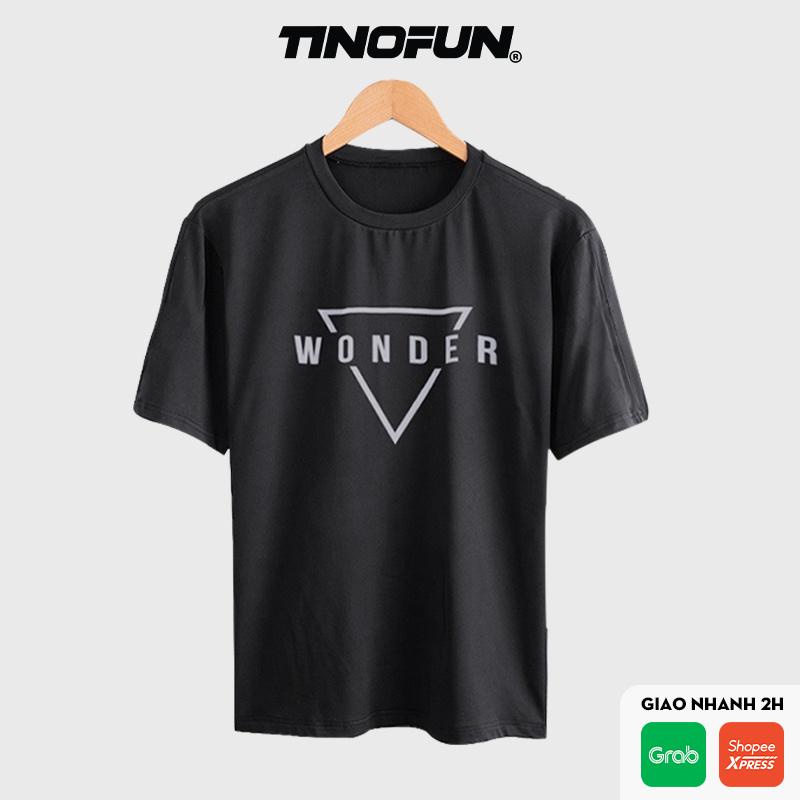 Áo thun nam ngắn tay TINOFUN đẹp mã TT20 vải thun lạnh phong cách Hàn Quốc họa tiết Wonder tập gym