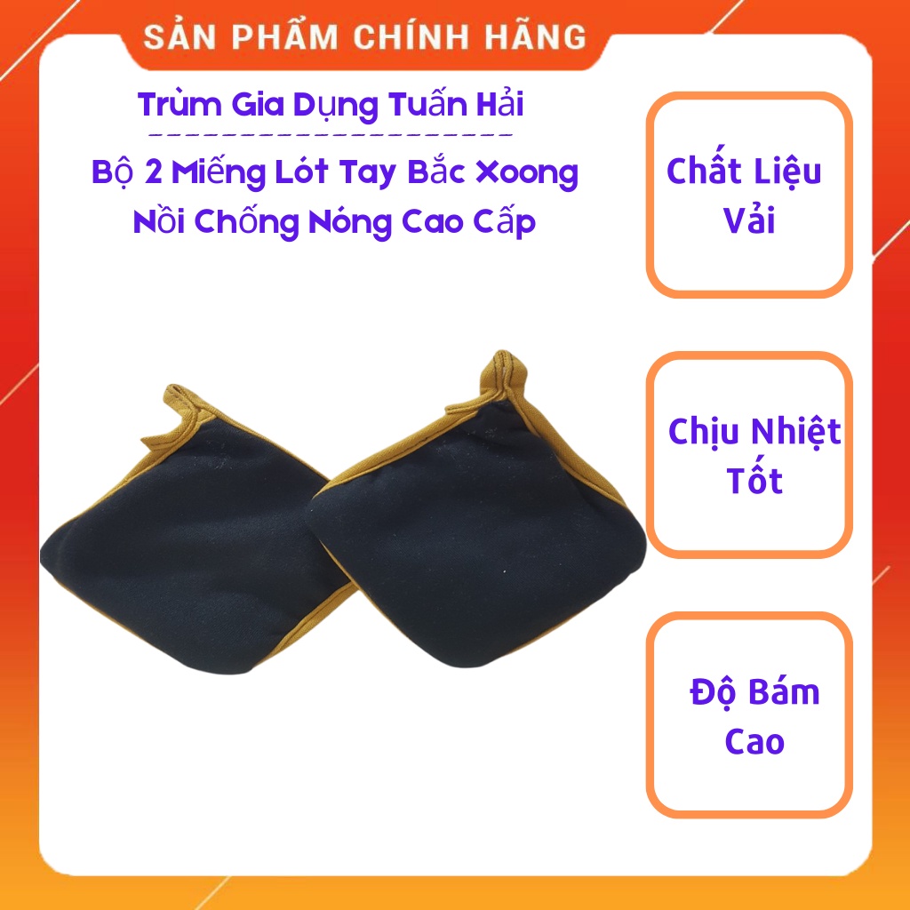 Lót Tay Bắc Bếp,  Xoong Nồi Chống Nóng Cao Cấp Có In Logo Của Shop