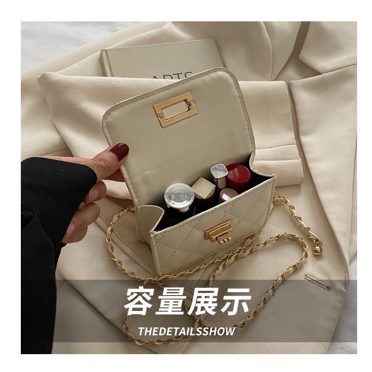 Túi đeo chéo JASMIN NOIR họa tiết caro dây xích thời trang tùy chọn màu sắc dành cho nữ