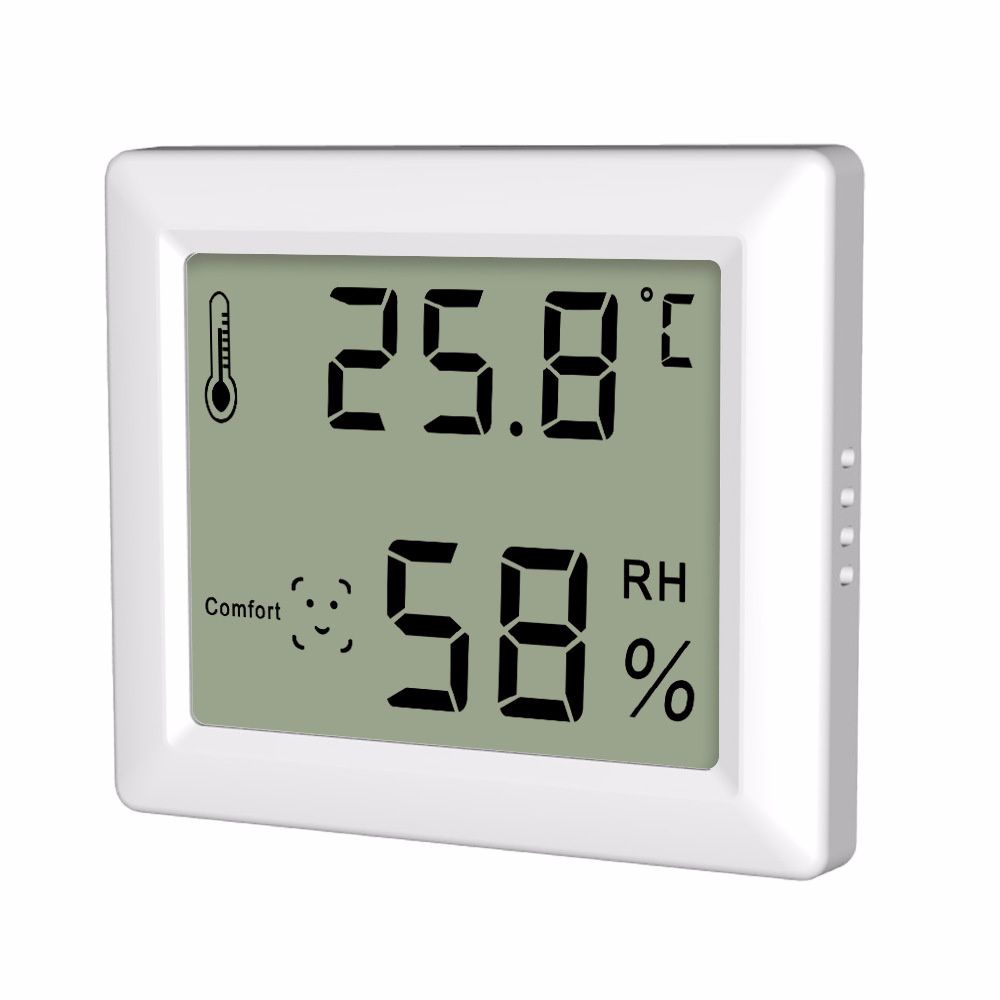 Đồng hồ đo độ ẩm màn hình LCD siêu mỏng trang trí nhà cửa