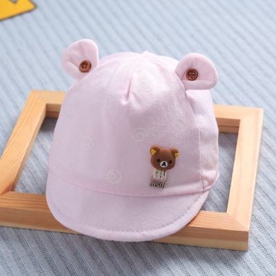 Nón cho trẻ sơ sinh từ 0-6 tháng, chất vải cotton mềm mát, thiết kế họa tiết tai thỏ cực đáng yêu cho bé trai, bé gái