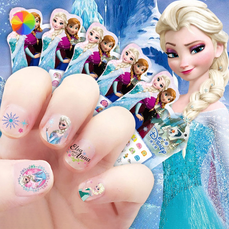 Set 5 miếng dán họa tiết hoạt hình Frozen 3D chống thấm nước dễ thương cho bé