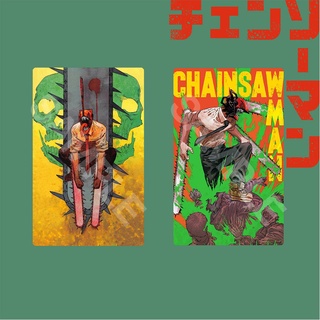 Ảnh card bo góc in hình thợ săn quỷ chainsaw-man thẻ bo viền 5*8cm anime chibi