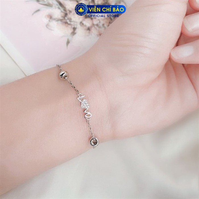Lắc tay bạc nữ chữ Love chất liệu bạc 925 thời trang phụ kiện trang sức nữ thương hiệu Viễn Chí Bảo L400105