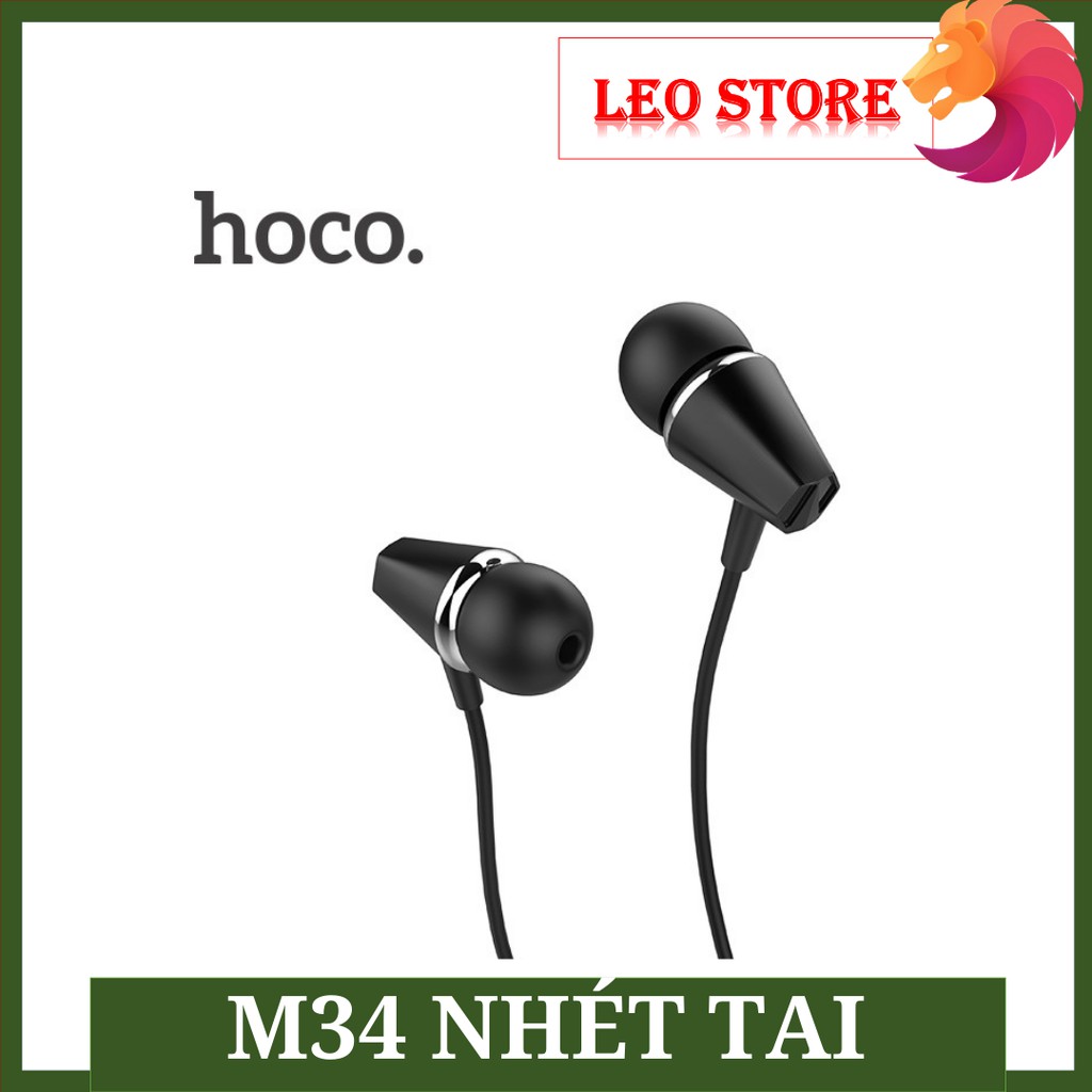 [Mã ELFLASH5 giảm 20K đơn 50K] Tai Nghe Nhét Tai Hoco M34 Super bass chui cắm 3.5mm- hàng chính hãng bảo hành 1 đổi 1