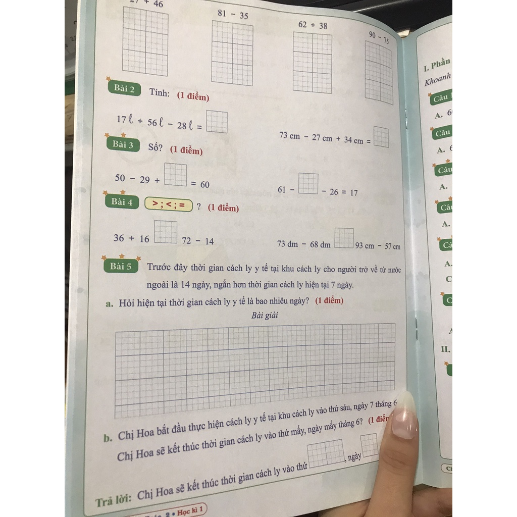 Sách -  Đề kiểm tra toán 2 học kì 1 : Chân trời sáng tạo