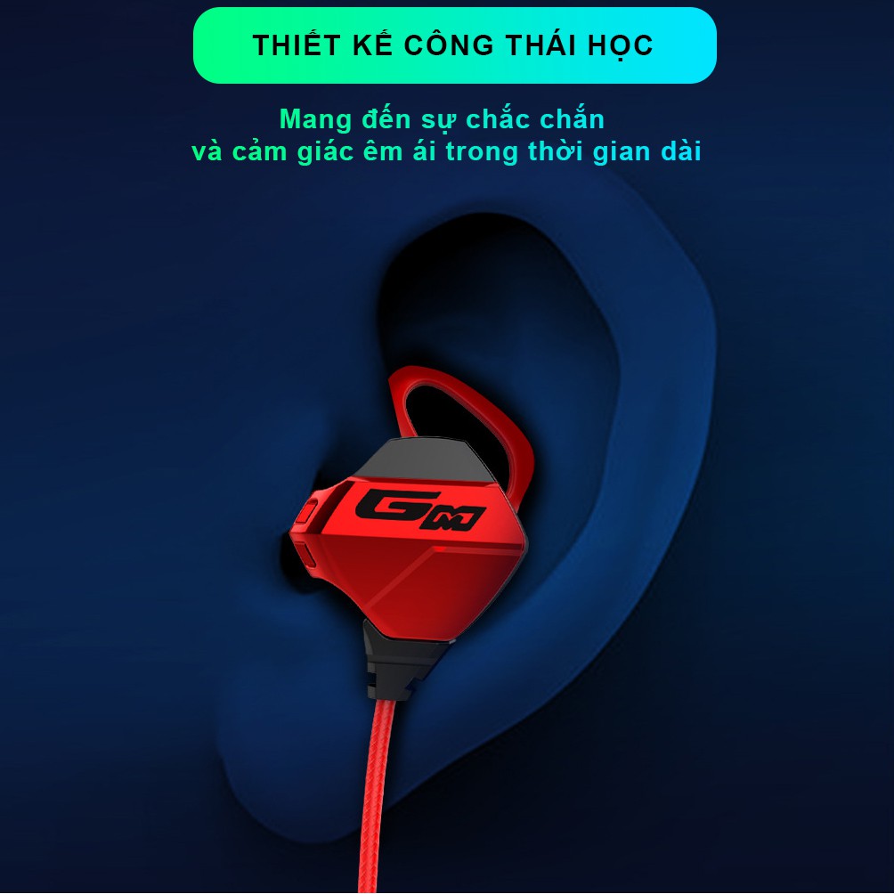 Tai nghe gaming cho điện thoại MEMO G-Pro chơi game Pubg FF Tốc Chiến có mic 10cm - Chính Hãng