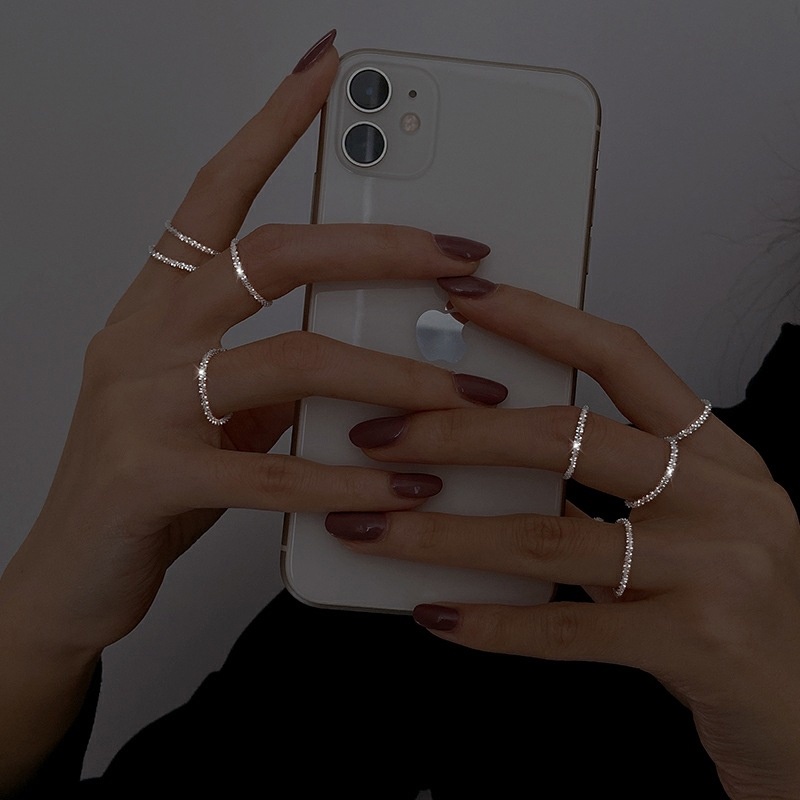 Nhẫn Đính Đá Lấp Lánh Thời Trang Cho Nữ