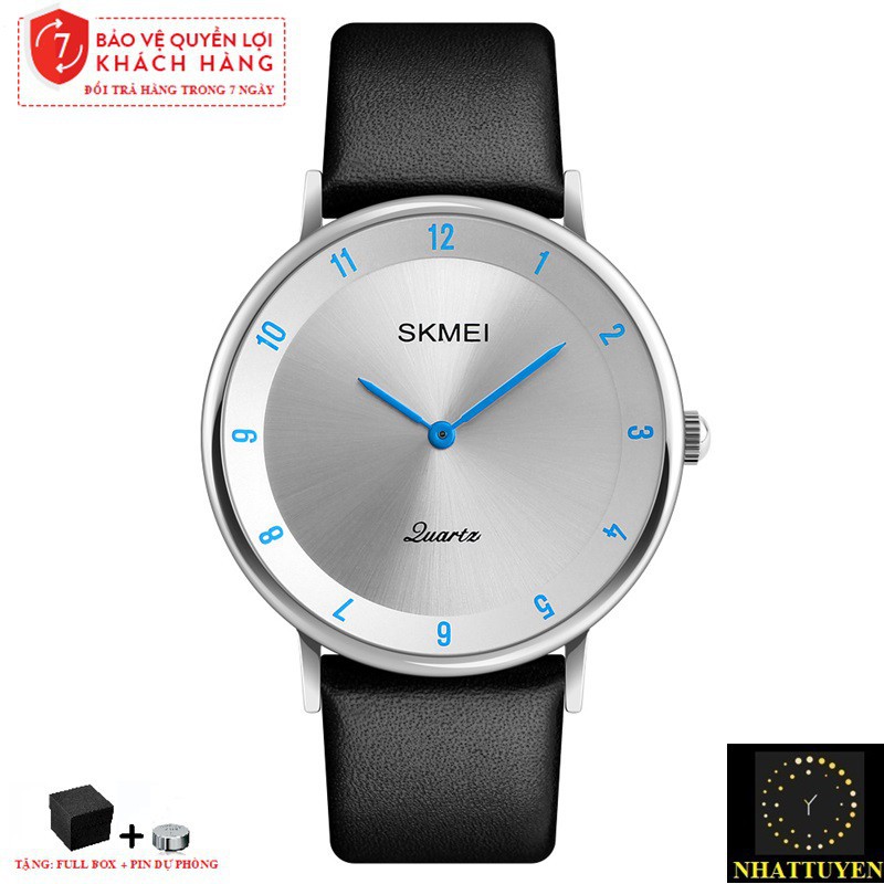[ xả kho ] ĐỒNG HỒ NAM SKMEI 1263, DÂY DA CAO CẤP, KIỂU DÁNG SANG TRỌNG, SIÊU MỎNG