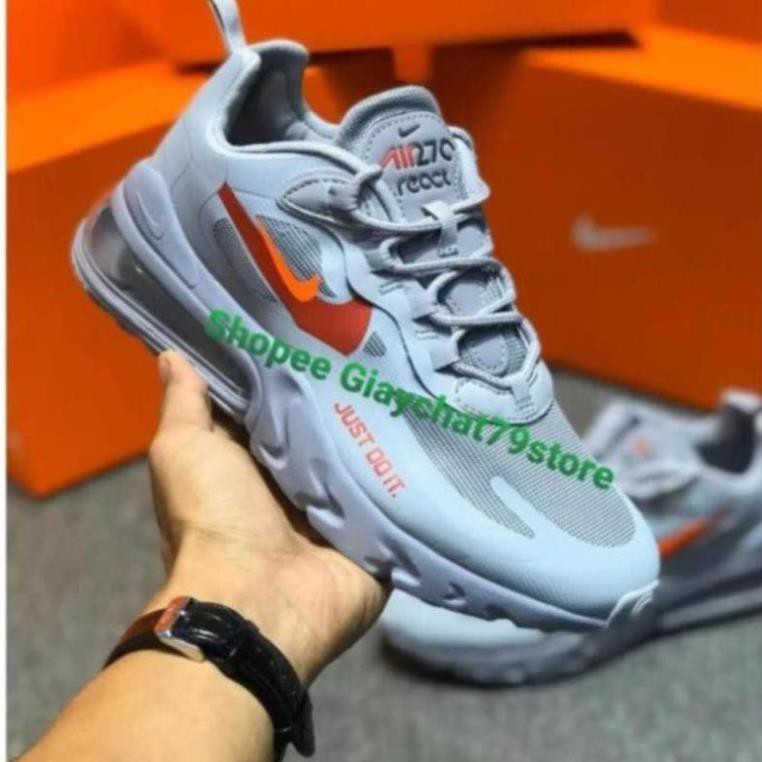 GIÀY NIKE AIR MAX 270 REACT JUST DO IT CT2203-002 Men - Women [Full Box - Auth - Chính Hãng] -Ta1