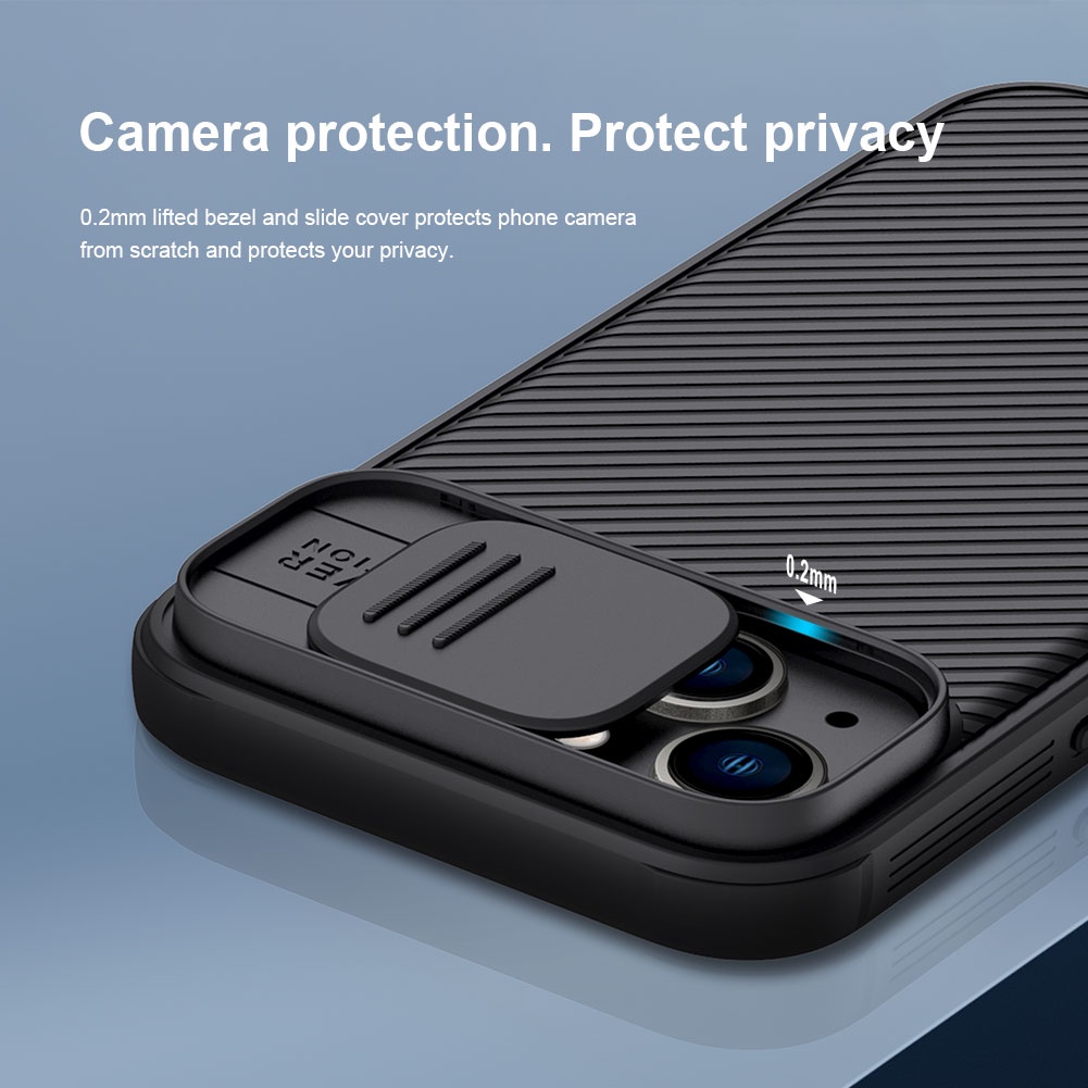 Ốp Điện Thoại Nillkin Bằng TPU + PC Chống Sốc Có Nắp Trượt Bảo Vệ Camera Cho iPhone 14