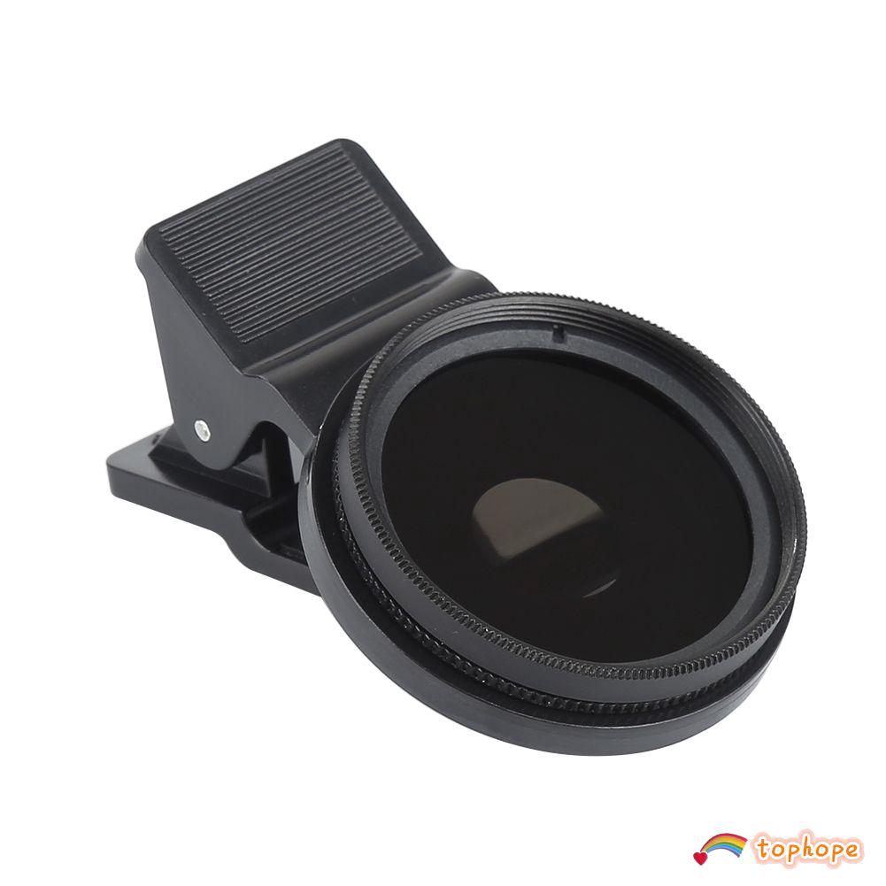 Bộ lọc ống kính phân cực tròn CPL 37mm và nắp đậy gắn điện thoại tiện dụng