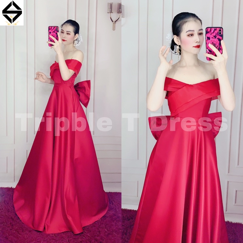 Đầm maxi bẹt vai mặc cưới được 2 kiểu TRIPBLE T DRESS - size S/M/L - MS170Y