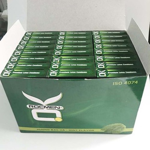 Bao cao su gia đình Ok Rocmen bạc hà mát lạnh - Hộp 144 cái