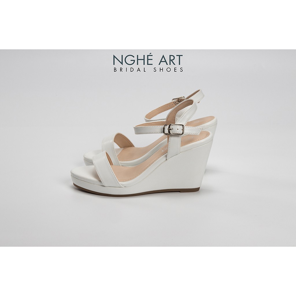 Giày cưới Nghé Art basic đế xuồng quai sandal 236
