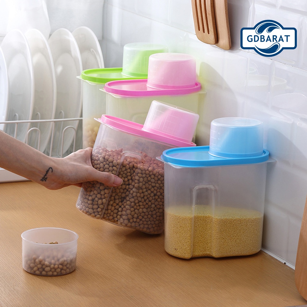 (Hàng Mới Về) Hộp Đựng Bảo Quản Thực Phẩm Trong Suốt 1.9 / 2.5l