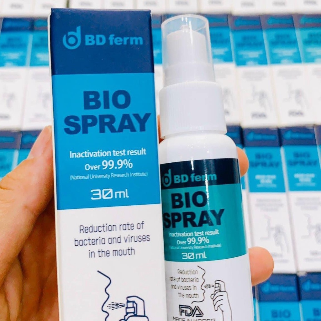 Xịt họng bio spray hàn quốc cho bé từ 2 tuổi và người lớn kháng virus 30ml