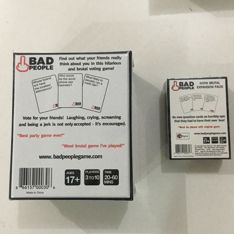 Bộ Thẻ Bài Trò Chơi Bad People Vui Nhộn