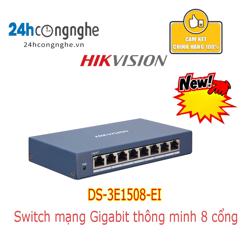 DS-3E1508-EI Switch mạng Gigabit thông minh 8 cổng