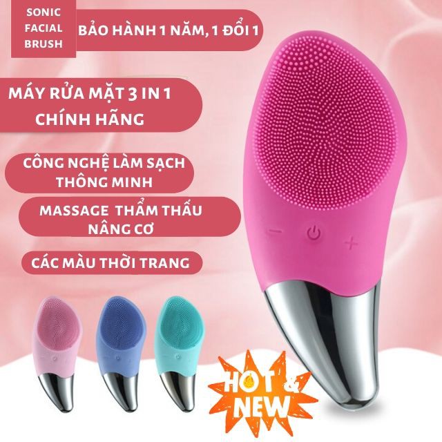 Máy Rửa Mặt Massage Nâng cơ - Sonic Facial Brush - 4 Màu Thời Trang - Sạc Điện | BigBuy360 - bigbuy360.vn