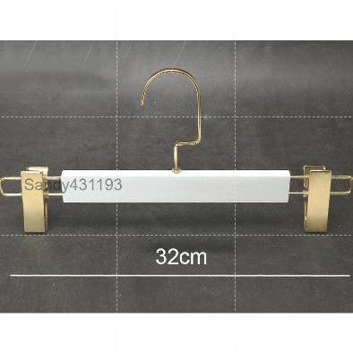 Móc Kẹp Quần Áo Xi Mạ Vàng 32cm ( Bộ 10 Móc)