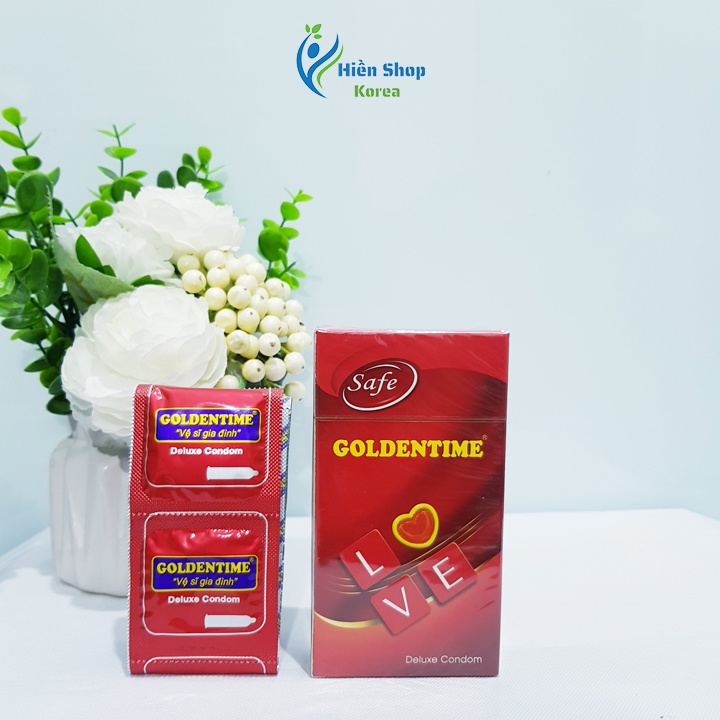 Bao cao su gai Goldentime nhiều gel bôi trơn kéo dài thời gian chống xuất tinh sớm