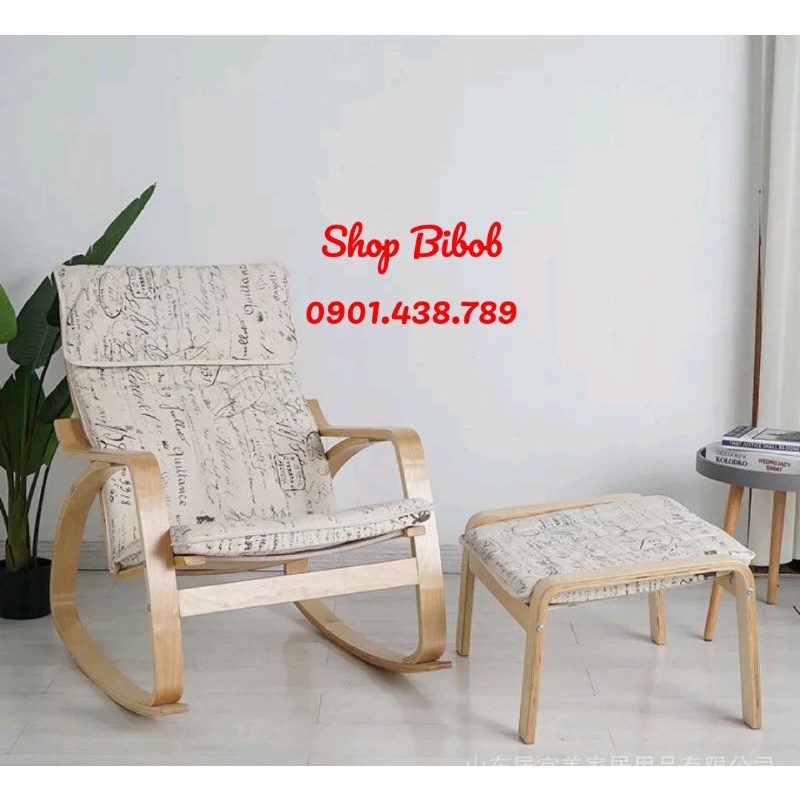 Ghế Thư Giãn Poang Nguyên Bộ Gồm Đôn - Mẫu Mã Đẹp - Poang Rocking Chair Ikea