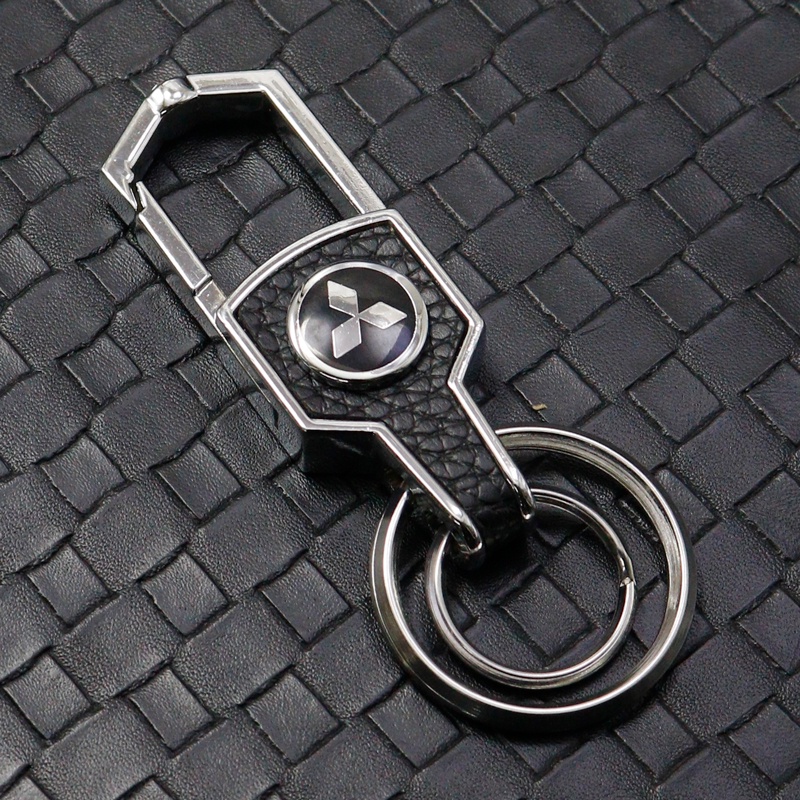 Móc Khóa Logo 3D Cao Cấp Cho Ô Tô Mitsubishi ASX Lancer Pajero Outlander L200 EVO Lancer