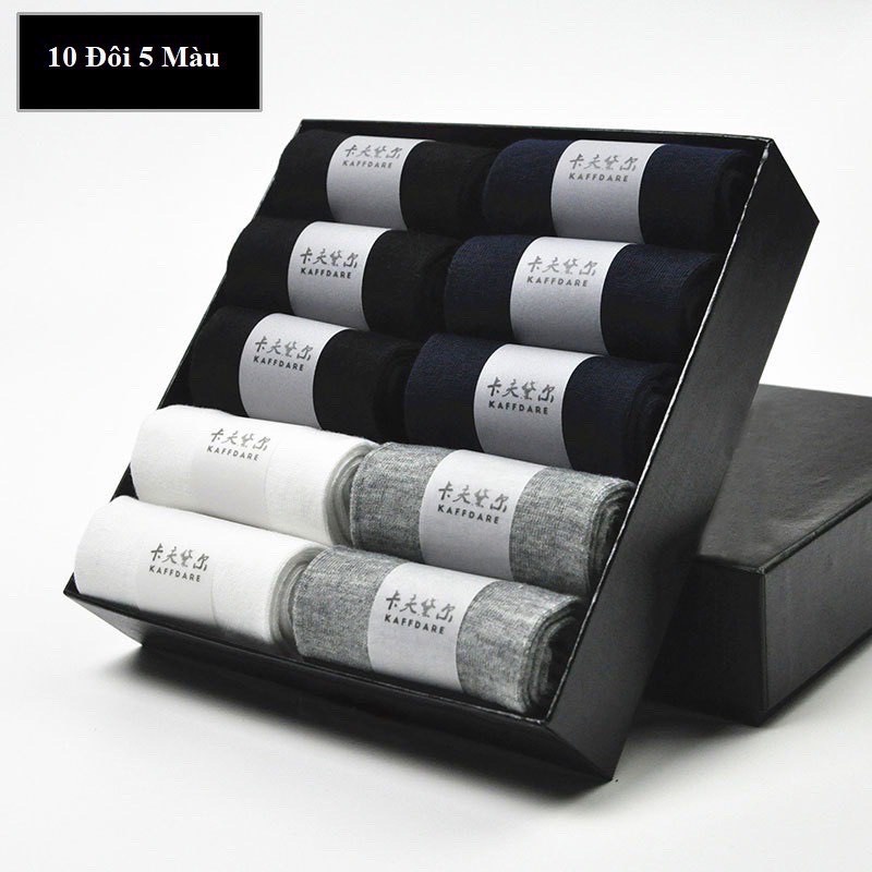 Hộp tất TẤT KHỬ MÙI HÔI CHÂN HỘP 10 đôi đủ màu (tất chống thối nam)