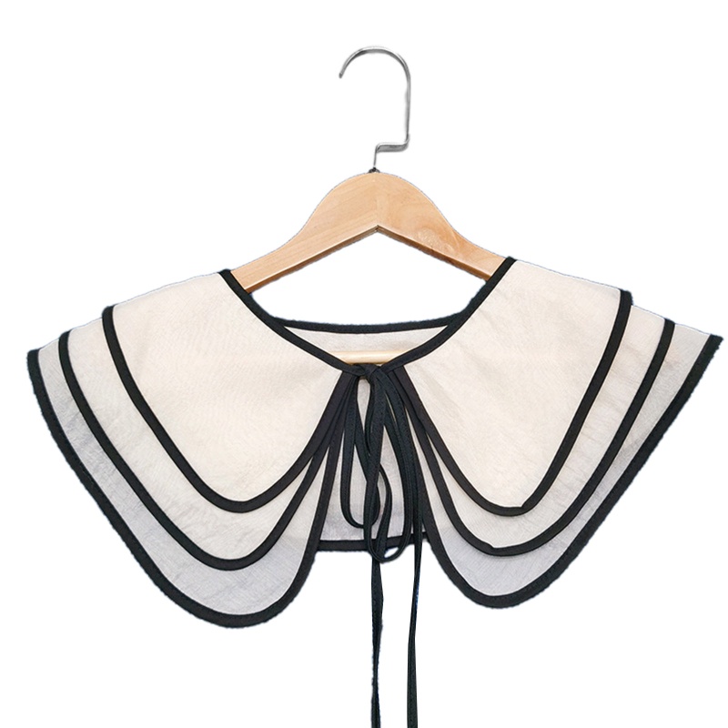 Han Áo Sơ Mi Thắt Nơ Nửa Cổ Áo Có Thể Tháo Rời Trang Trí Giản Dị Cho Búp Bê