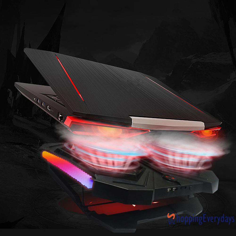 Quạt Tản Nhiệt Có Đèn Rgb Yl-017 Kèm 2 Quạt Làm Mát Cho Laptop Đứng | BigBuy360 - bigbuy360.vn