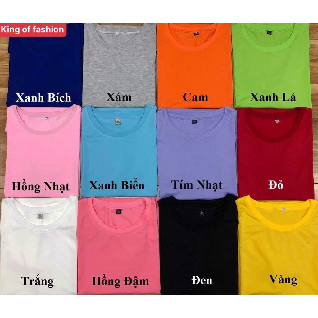 Áo thun trơn phong cách hàn quốc vải cotton màu sắc đa dạng [ mã giảm giá : KINGXU ]