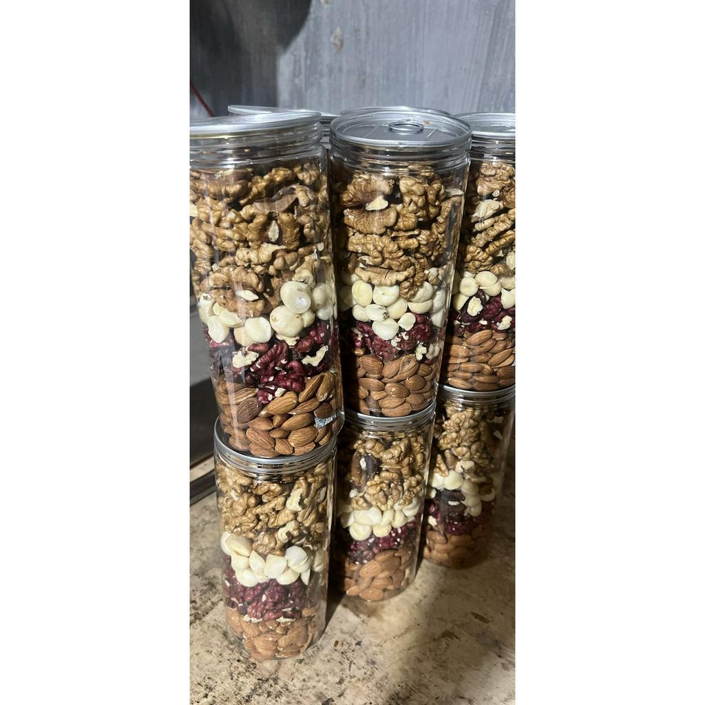 Mix 4 Loại Hạt Cao Cấp - Hũ 500g - Siêu Macca - Sấy Nguyên Vị