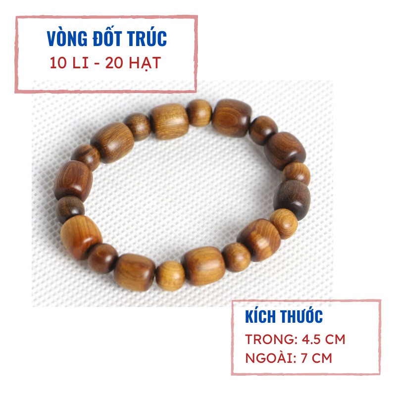 Vòng tay gỗ bách xanh nam nữ - đốt trúc nhiều kích thước