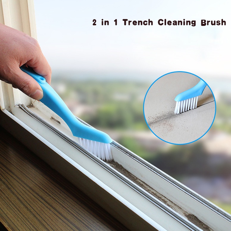 Bộ Cọ Vệ Sinh Khe Cửa Sổ/Rây Tường Đa Năng 2 Trong 1 Tiện Dụng