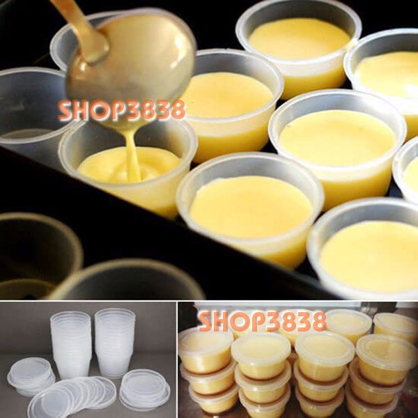 Como 20 Khuôn Làm Bánh Flan Sữa Chua Rau Cau ( 3 Kích thước ) Có Nắp