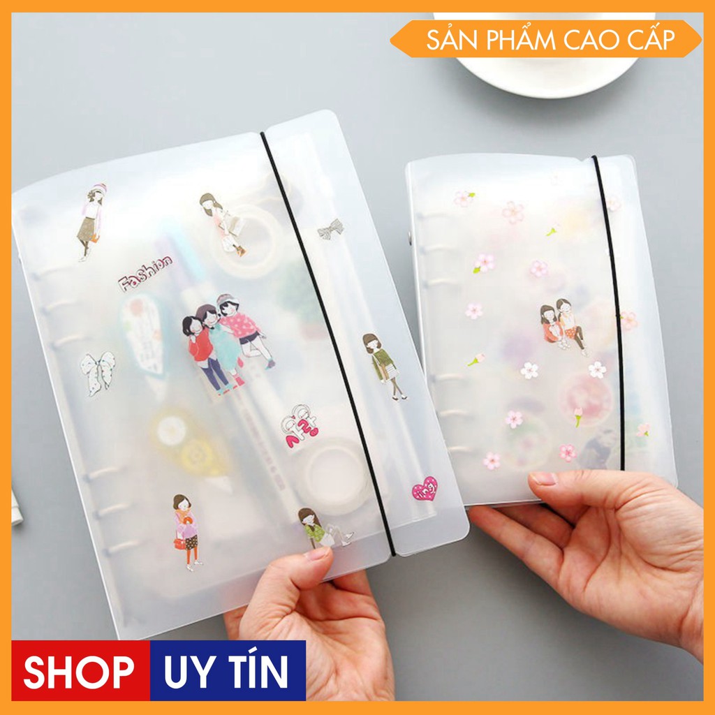 Bìa sổ còng 6 lỗ khổ A6 - A7, phụ kiện sổ bullet journal