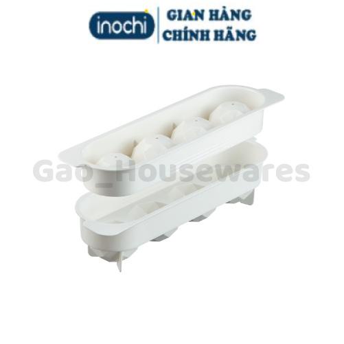 [FreeShip] Khay đá tròn Kari 4 viên Inochi, nhựa nguyên sinh an toàn sức khỏe - giao màu ngẫu nhiên