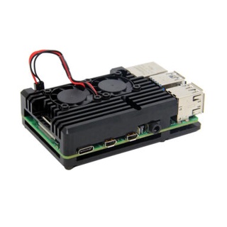 Vỏ nhôm Raspberry Pi 4, kèm 2 quạt