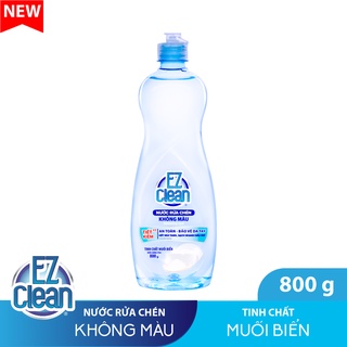 Nước rửa chén không màu ez clean hương muối biển 800gr
