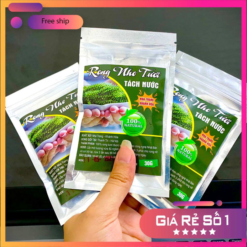 [SALE SẬP SÀN]30gr Rong nho tách nước Khánh Hòa chọn lọc.