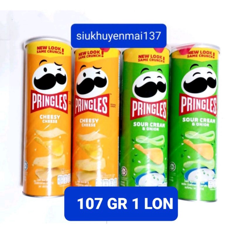 Khoai tây chiên pringles 107 gr 3 vị (8/2022)