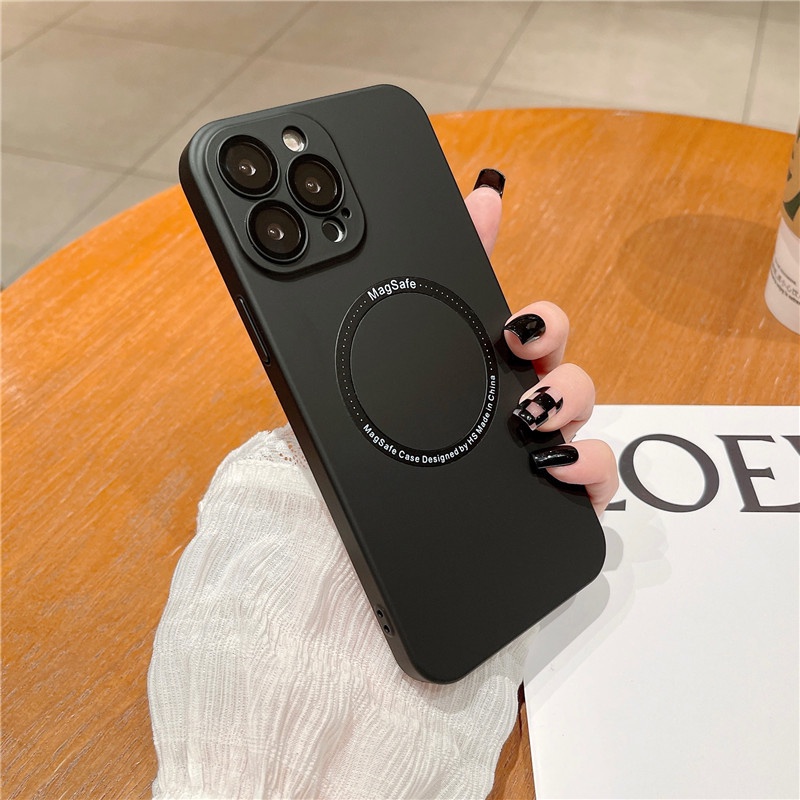 Ultra Ốp Điện Thoại Mềm Nhám Siêu Mỏng Có Nắp Lens Từ Tính Cho iPhone 13 13Pro 13Promax 12 Pro Max 12Pro 12