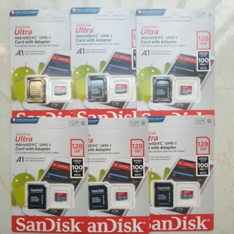 Thẻ Nhớ SanDisk Ultra MicroSDXC Dung Lượng 128G tốc độ cao 667 x100MB/s