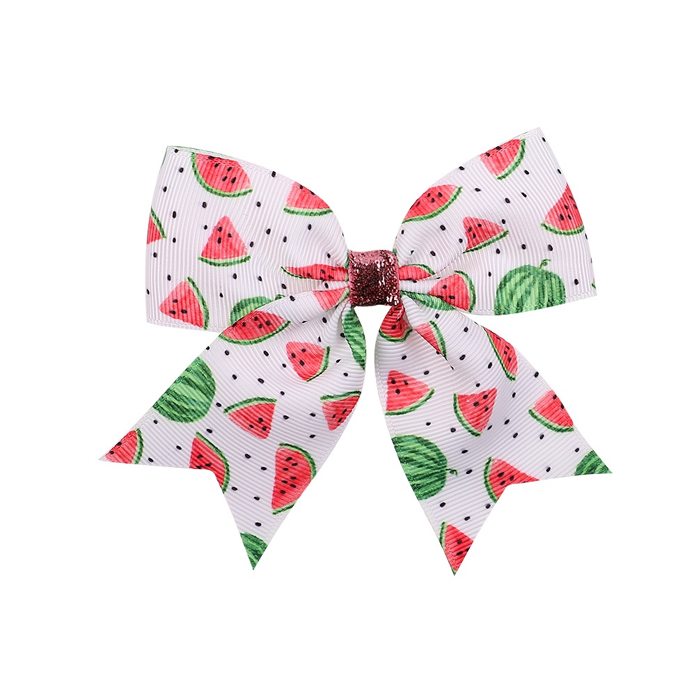 Kẹp tóc nơ lớn KIDSBOWS họa tiết dưa hấu dễ thương cho bé gái