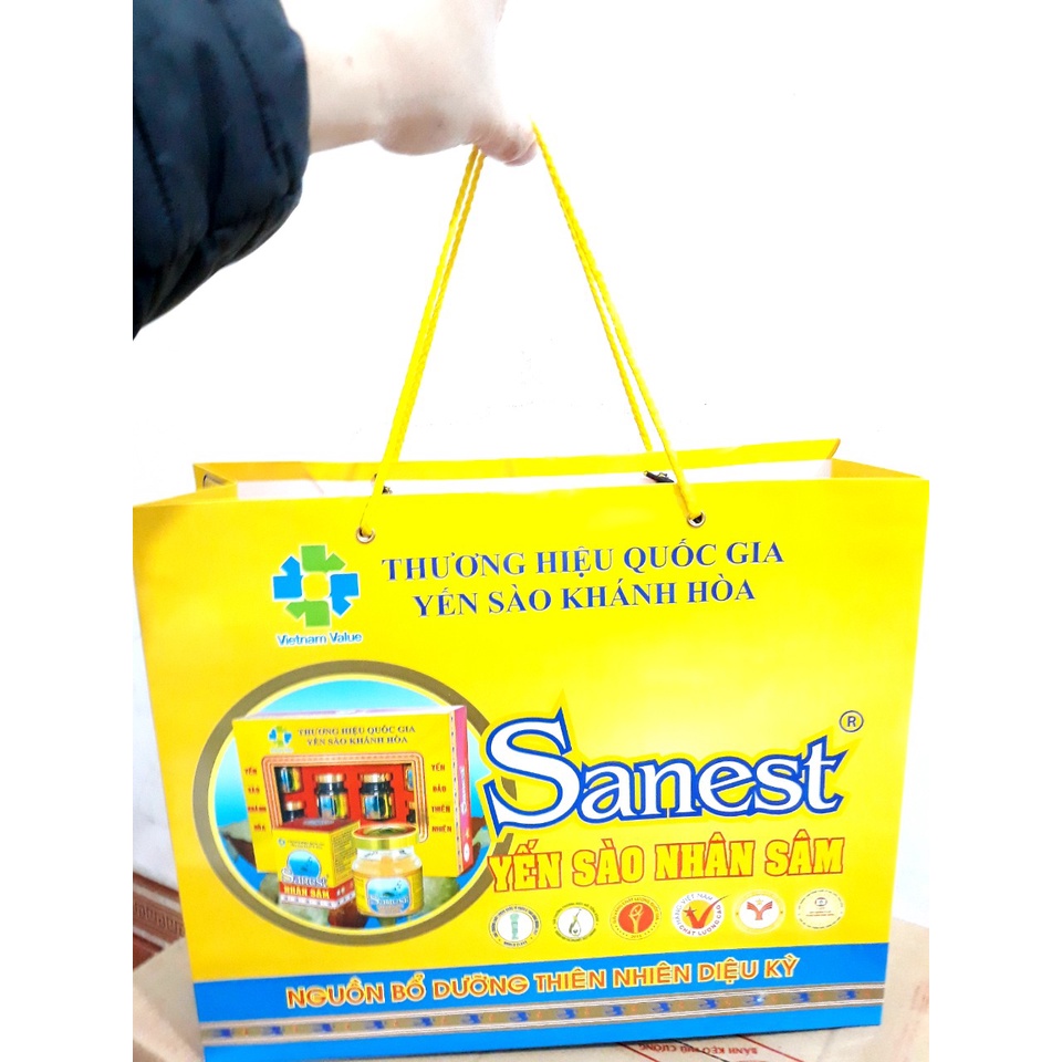 Thùng 5 Hộp Yến Sào Nhân Sâm Sanest Khánh Hòa (Hộp 6 lọ x 70ml/lọ)