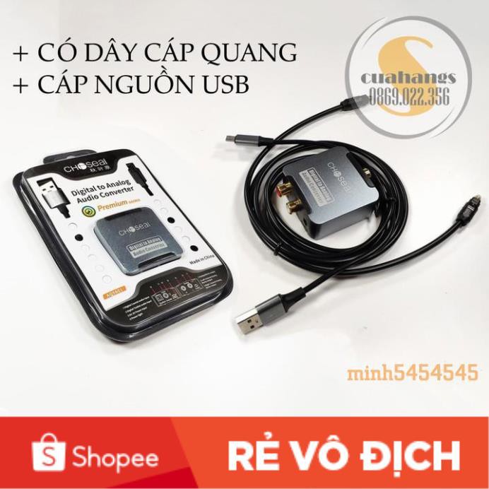 Bộ chuyển đổi âm thanh quang sang AV CHOSEAL kèm dây quang