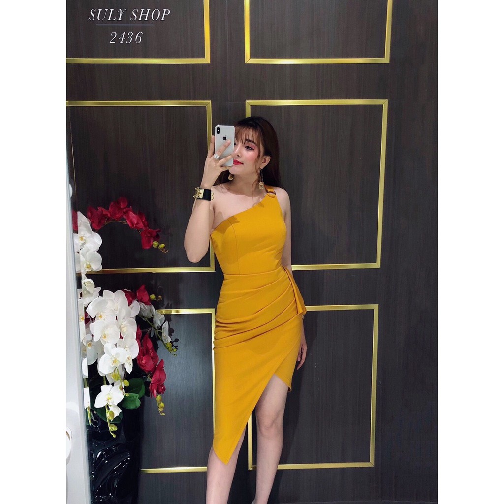 (Top bán chạy ) Đầm1 dây body xẻ tà hàng thiết kế cao cấp HOT 2020