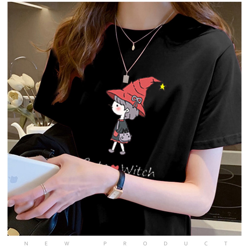 NRVP Áo thun cổ tròn ngắn tay dáng rộng thời trang nữ mùa hè 2020