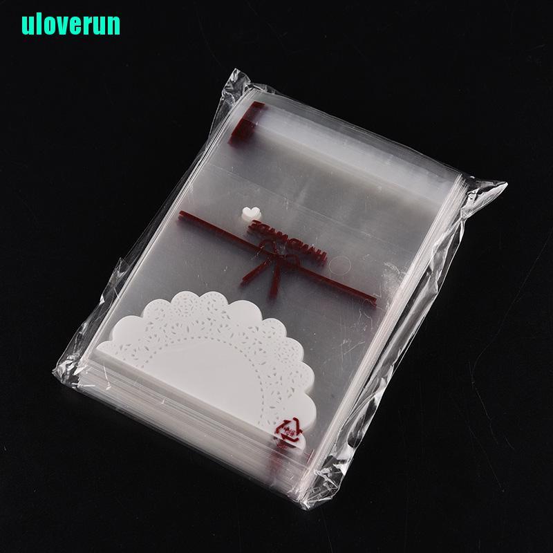 Set 100 Túi Đựng Bánh Kẹo Họa Tiết Ren Trắng Đẹp Mắt